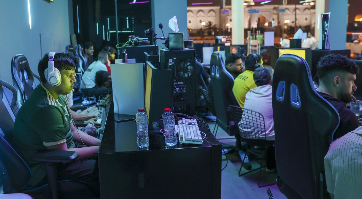 The finals of the UAE E Sports League, First Edition held at the Titan Cafe in Sharjah, July 28, 2024. Photo by Dennis Mallari