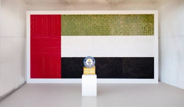 أكبر علم للإمارات من مواد صديقة للبيئة يدخل غينيس