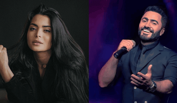 تامر حسني وأسماء جلال في أول تعاون يجمعهما معًا