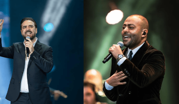 تامر عاشور ووائل جسار يشعلان مسرح المجاز بباقة من روائع الطرب