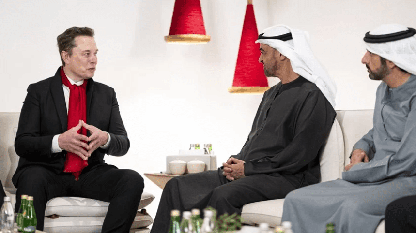 محمد بن زايد و ايلون ماسك