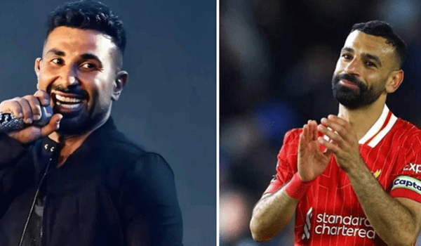 أحمد سعد يهدي محمد صلاح أغنية فخر العرب