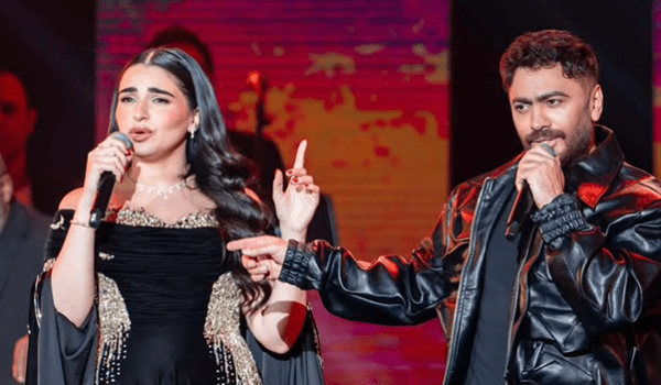 تامر حسني ومهى فتوني يشعلان مسرح المجاز في ليلة طربية مميزة