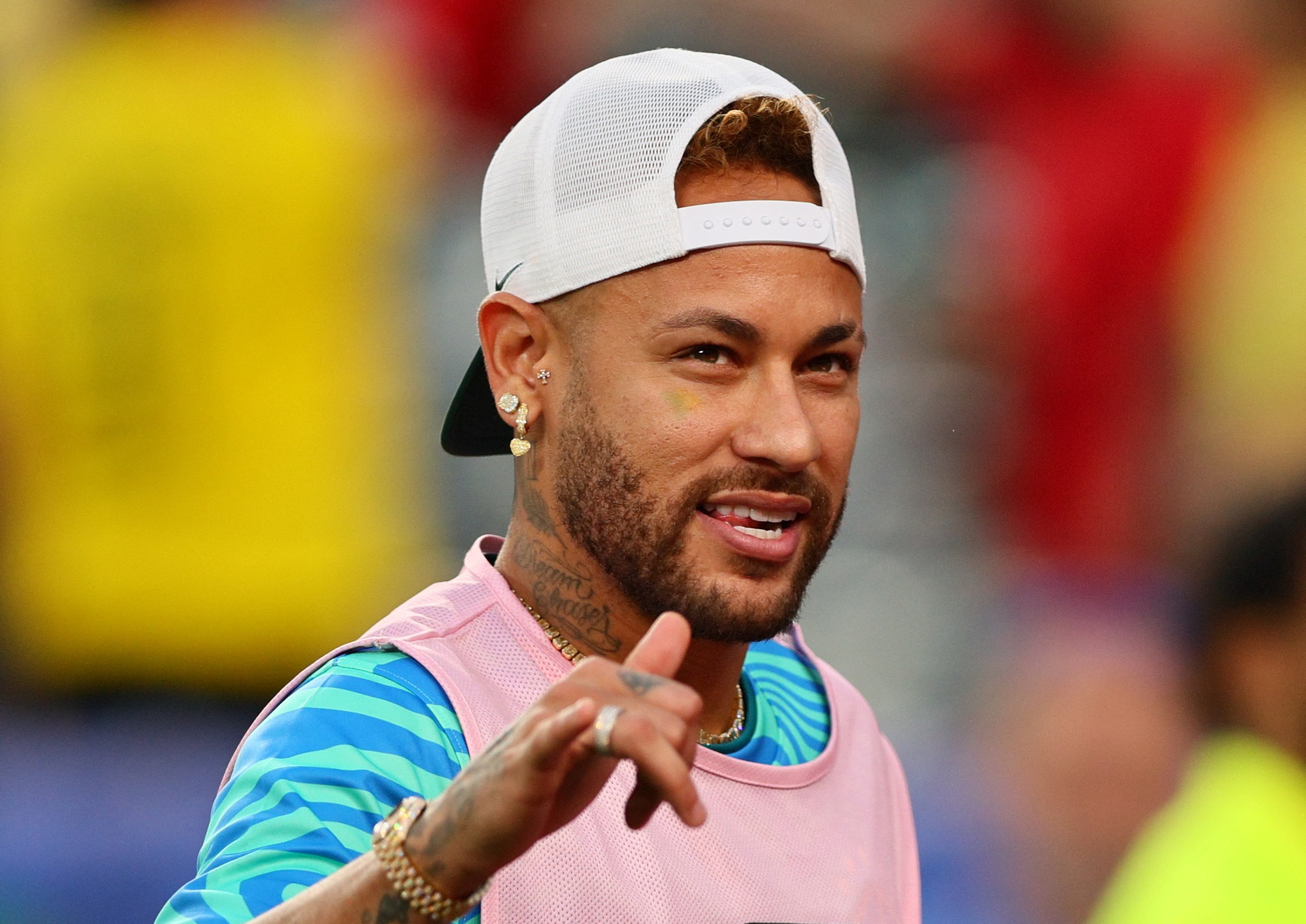 Soccer Football - FIFA World Cup 2026 - Group C - Brazil v Morocco - New York/New Jersey Stadium, East Rutherford, New Jersey, U.S. - June 13, 2026 Brazil's Neymar Jr. reacts after the match IMAGN IMAGES via Reuters/Caean Couto